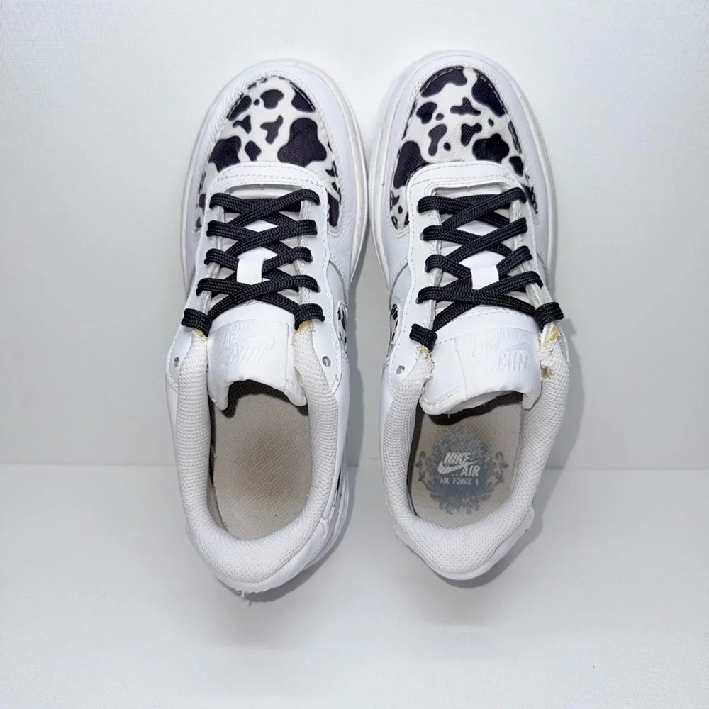 NIKE AIR FORCE 1 COW PRINT SIZE 4Y
